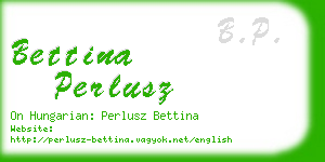 bettina perlusz business card